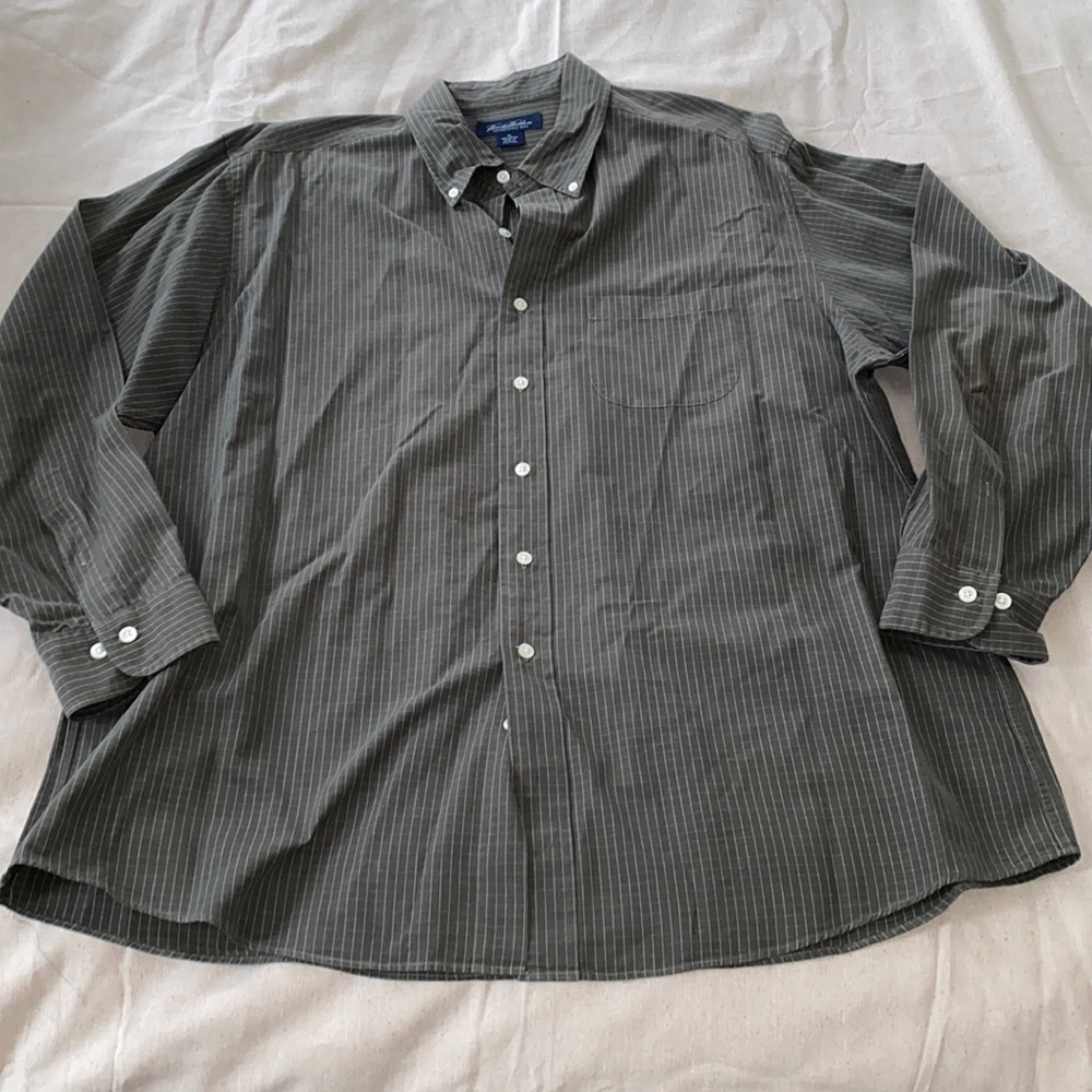 Brooks Brothers Olive Green Grid Pattern Shirt